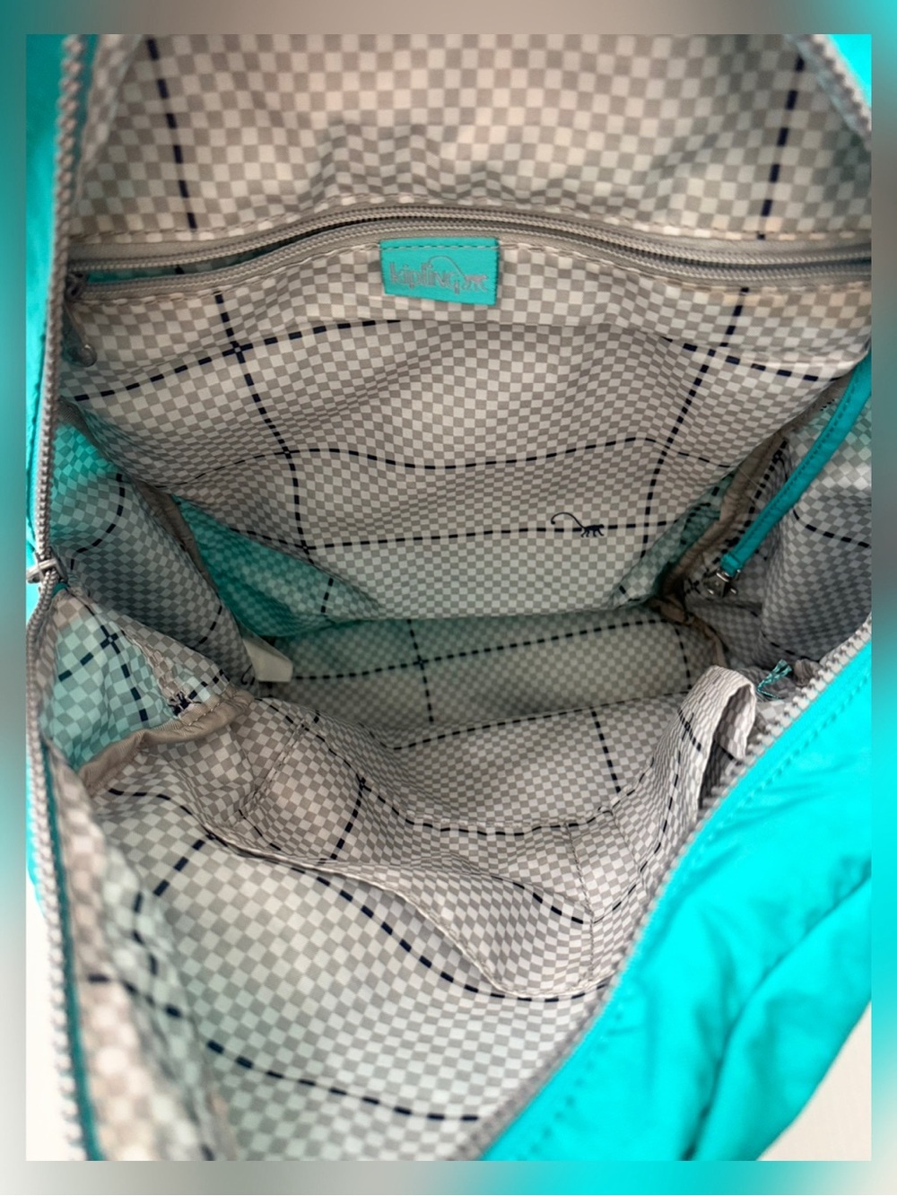 Kipling Ravier Backpack - Turquoise Teal - Picture 10 of 15